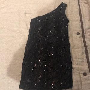 Victoria’s Secret black sequin one shoulder dress